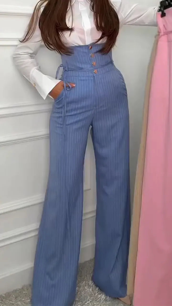 Women High-waisted Temperament Casual Pants