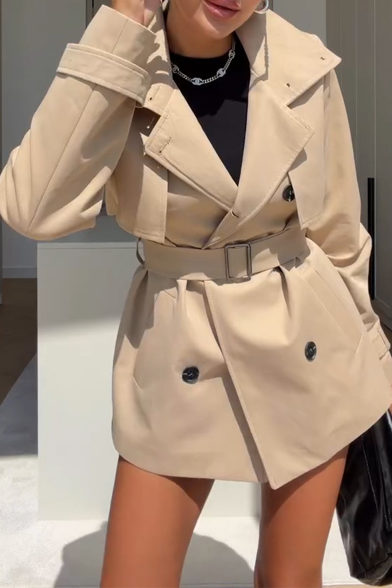 Women's Collar Temperament Casual Trench Coat