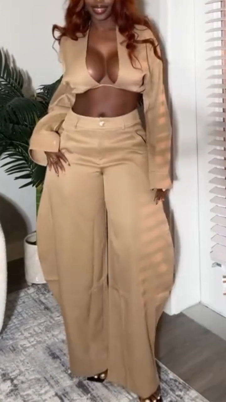 Women Short Top+ Pants Sexy Temperament Casual Suit