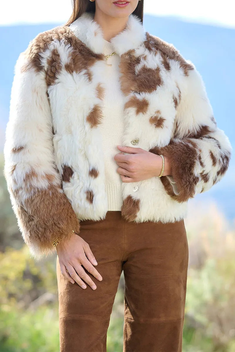 Women's Round Neck Temperament Casual Plush Coat