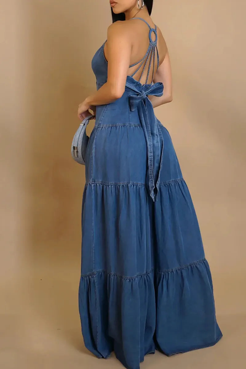 Hot Selling Women's Casual Backless Jumpsuit