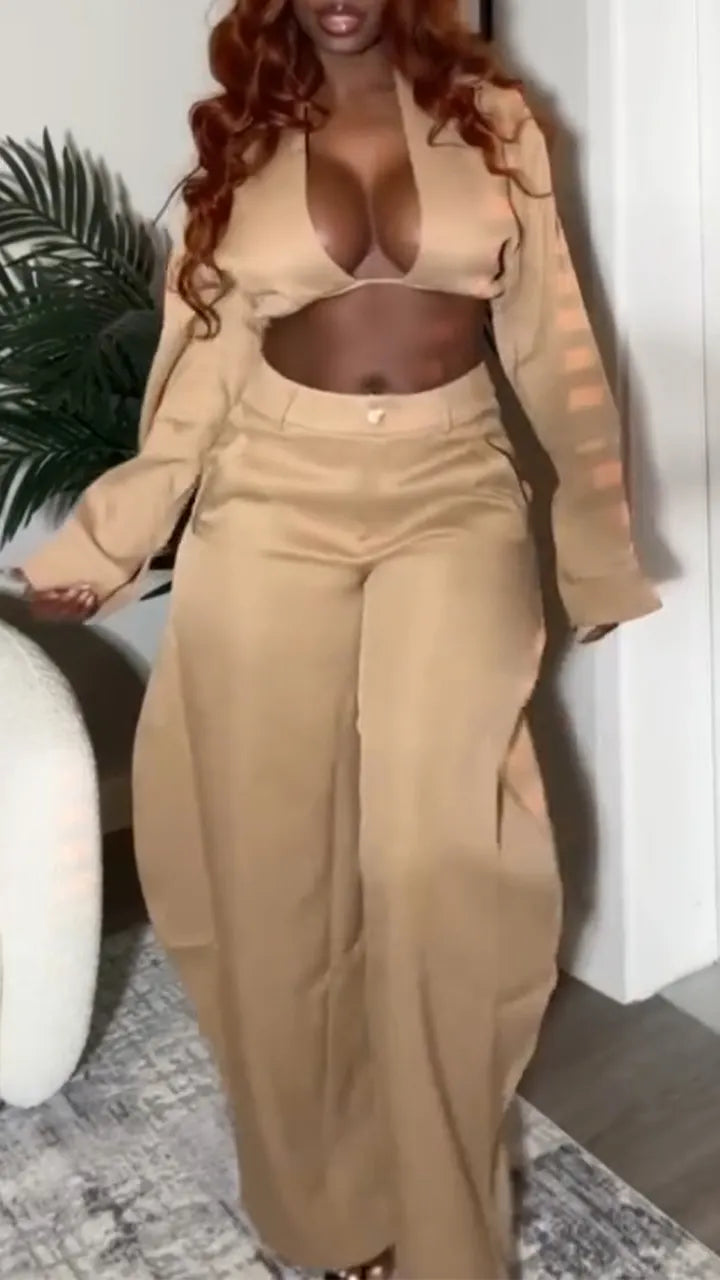 Women Short Top+ Pants Sexy Temperament Casual Suit