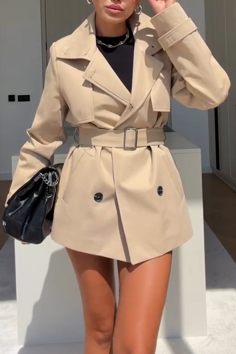Women's Collar Temperament Casual Trench Coat