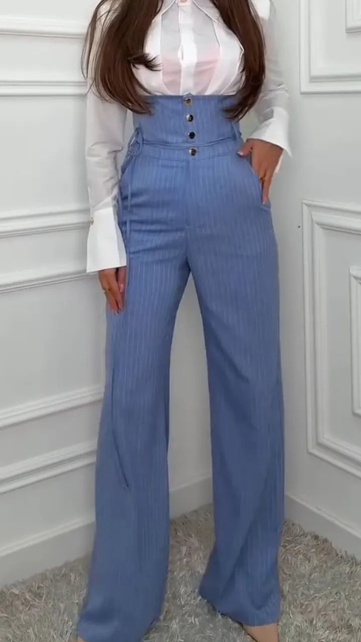 Women High-waisted Temperament Casual Pants