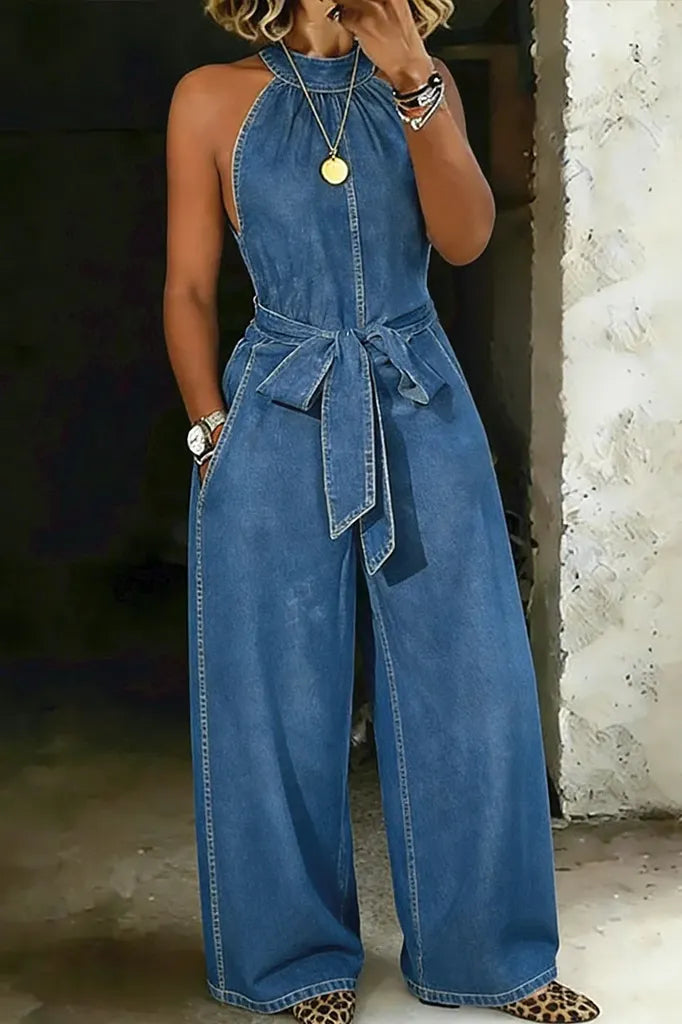Hot Selling Women's Casual Washed Jumpsuit