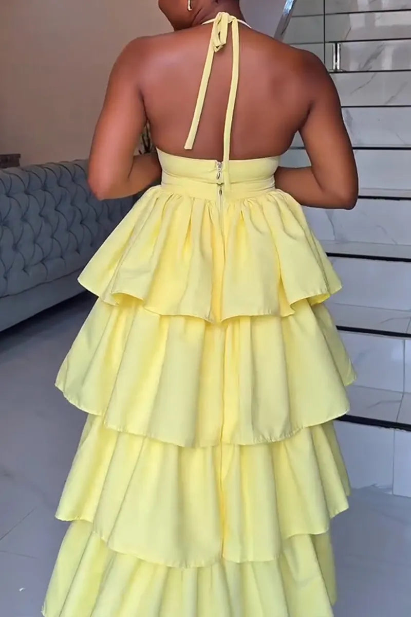 Women's Vacation Vest Tiered Hem Skirt Two-Piece Set