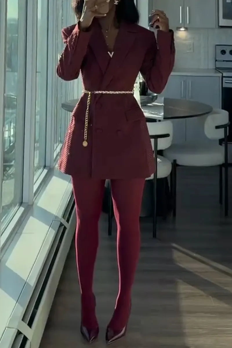 Women Lapel Hot Diamond Temperament Commuting Formal Blazer