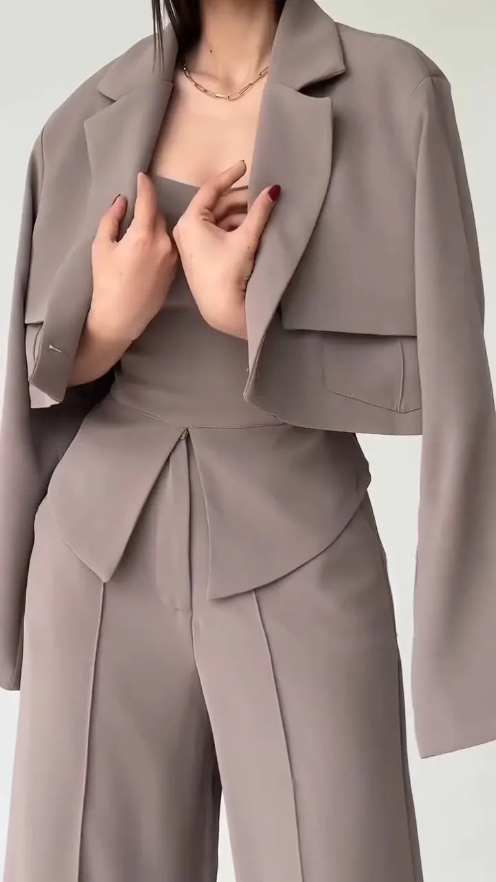 Women Temperament Casual Three Piece Set