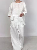 Women Stylish Plain Satin Three-pieces Set
