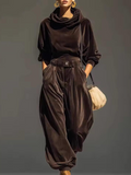 Women Round Neck Casual Suit