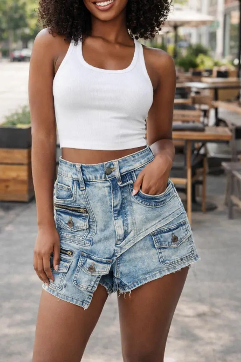 Ladies' Hot Selling Casual Denim Shorts