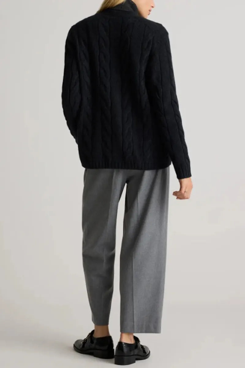 Women's Casual Loose Cable Knit Cardigan