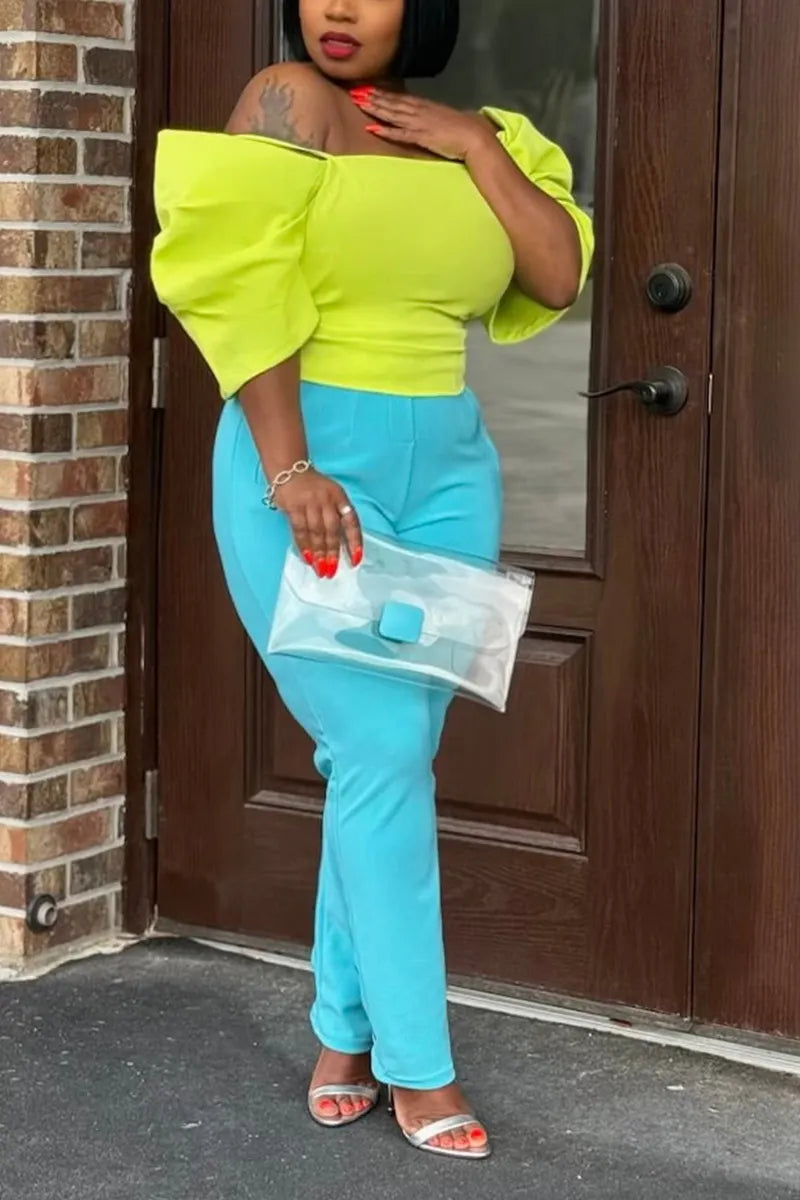 Women's Statement Off-Shoulder Blouse with Voluminous Puff Sleeves