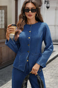 Casual Washed Long Sleeve Casual Denim Jacket