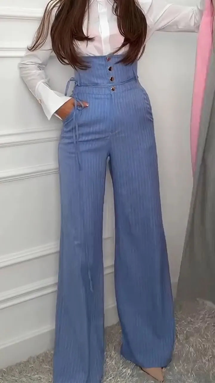 Women High-waisted Temperament Casual Pants