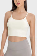 Women's Casual Spaghetti Strap Backless Padded Sports Tank Top