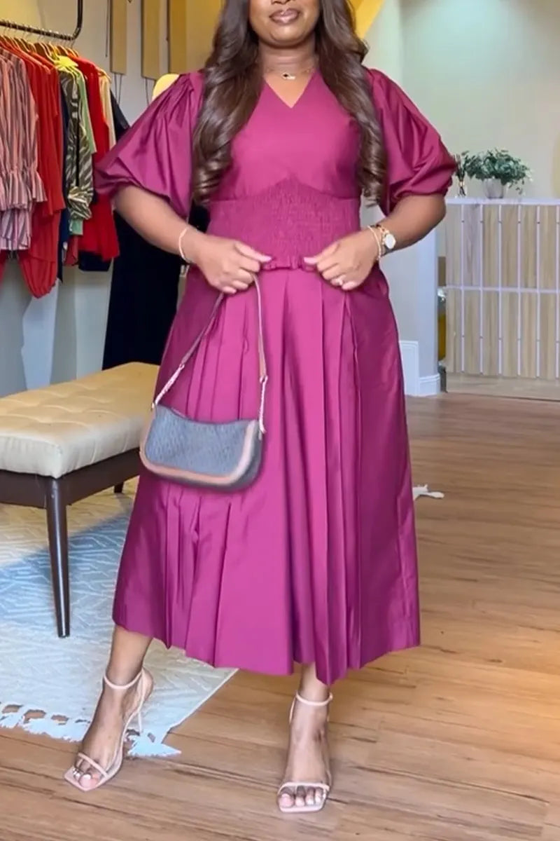 Women V-neck Patchwork Top+ Wide Leg Pants Elegant Casual Set