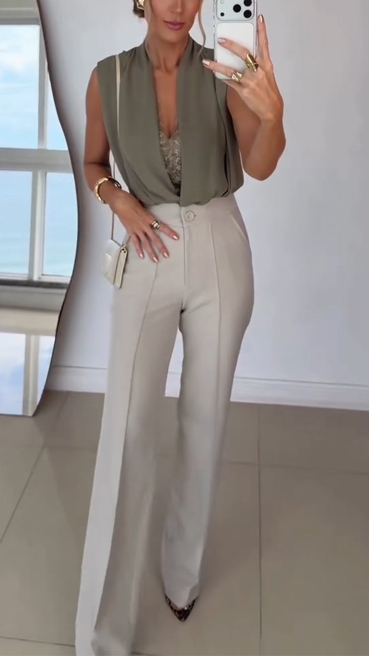 Women Tops + Pants Casual Suit with Temperament