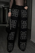 Women's Rhinestone Pattern Casual Fashion Jeans
