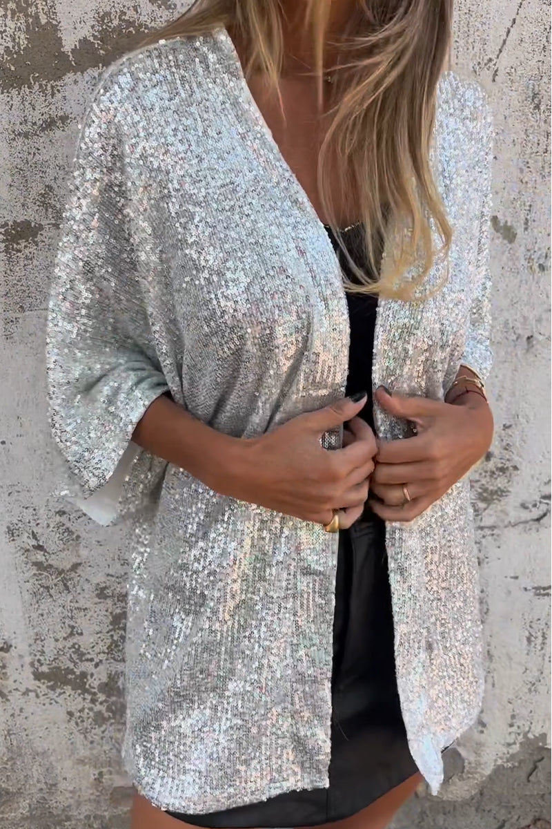 Women's Casual Sequin Cardigan