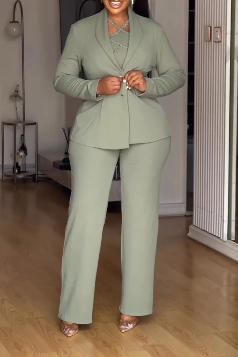 Wearing Rhinestone Jumpsuit or Jacket for Commuting with Feminine Temperament