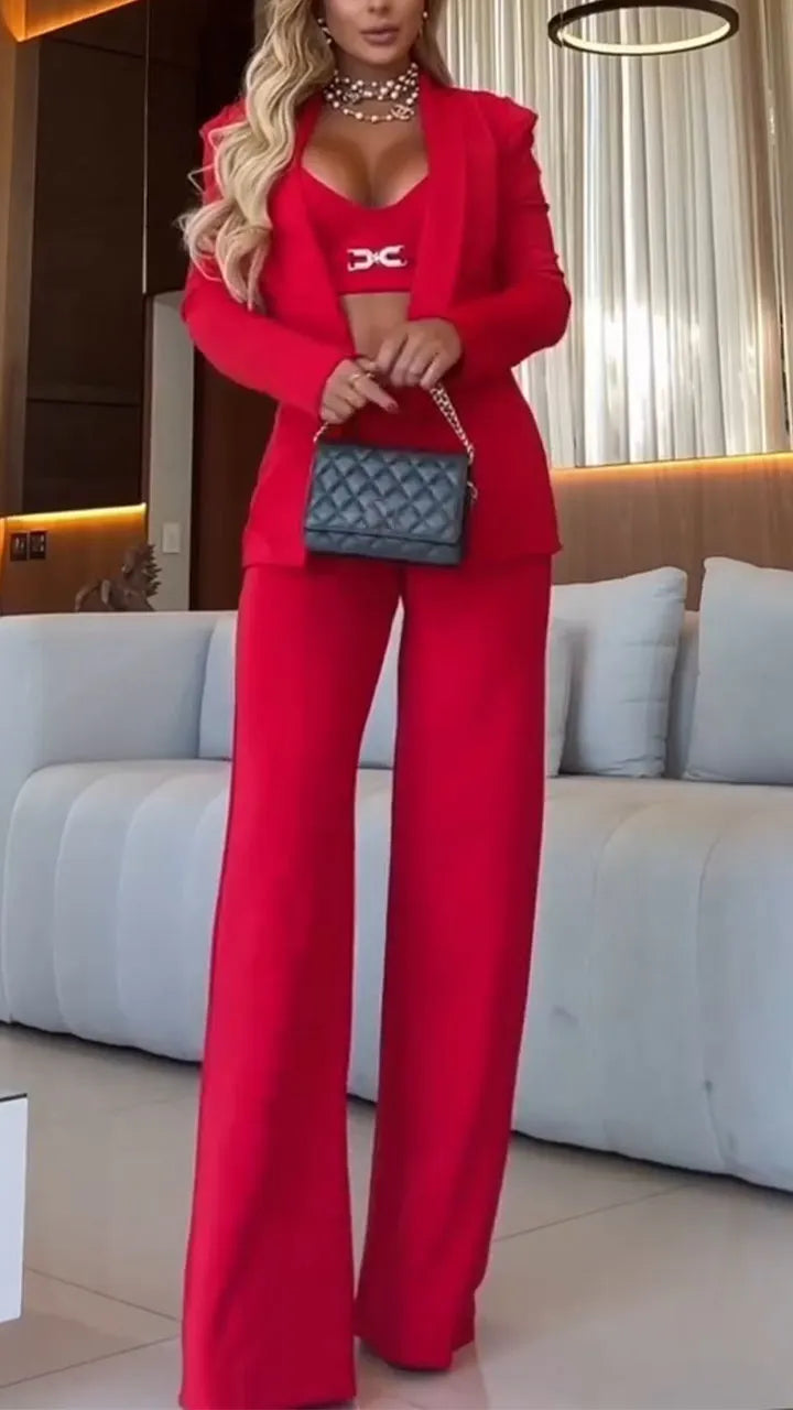 Women Temperament Casual Three Piece Set