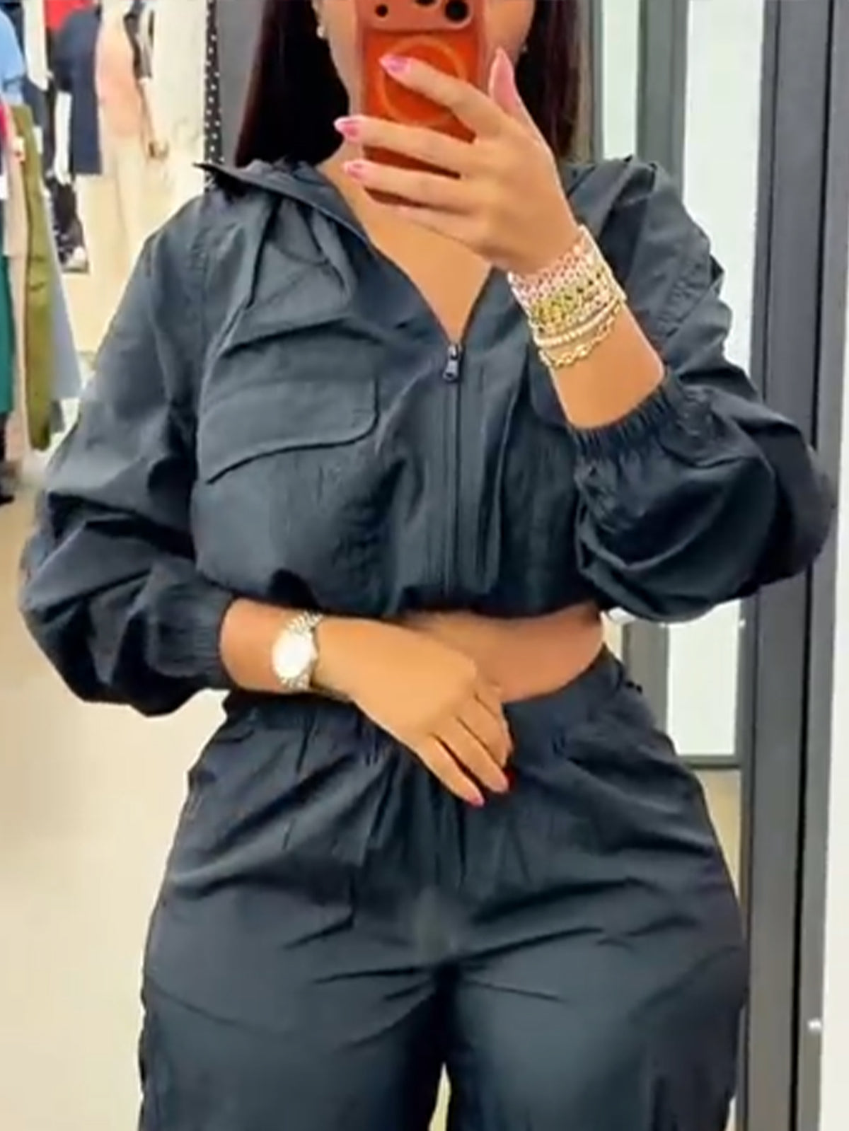 Hot Selling Women's Casual Drawstring Tops And Pants