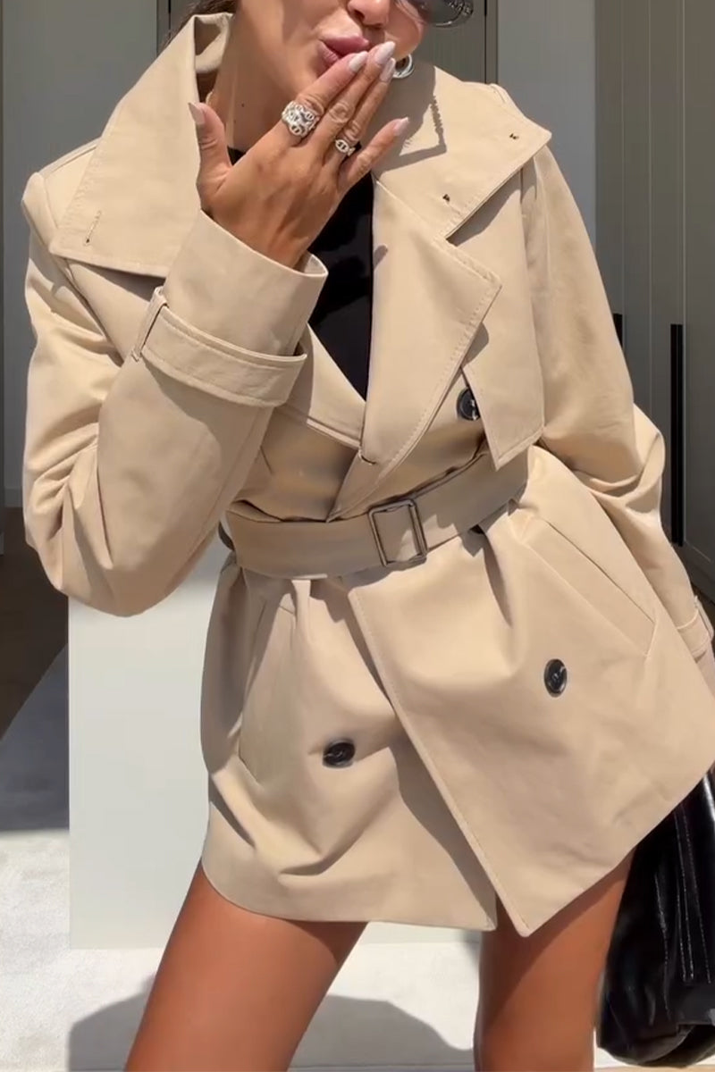 Women's Collar Temperament Casual Trench Coat