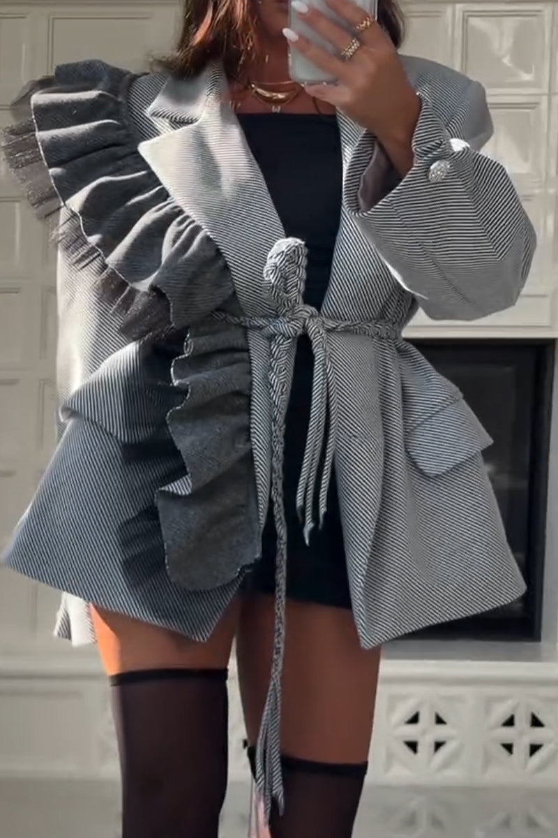 Women's Collar Patchwork Elegant Casual Jacket