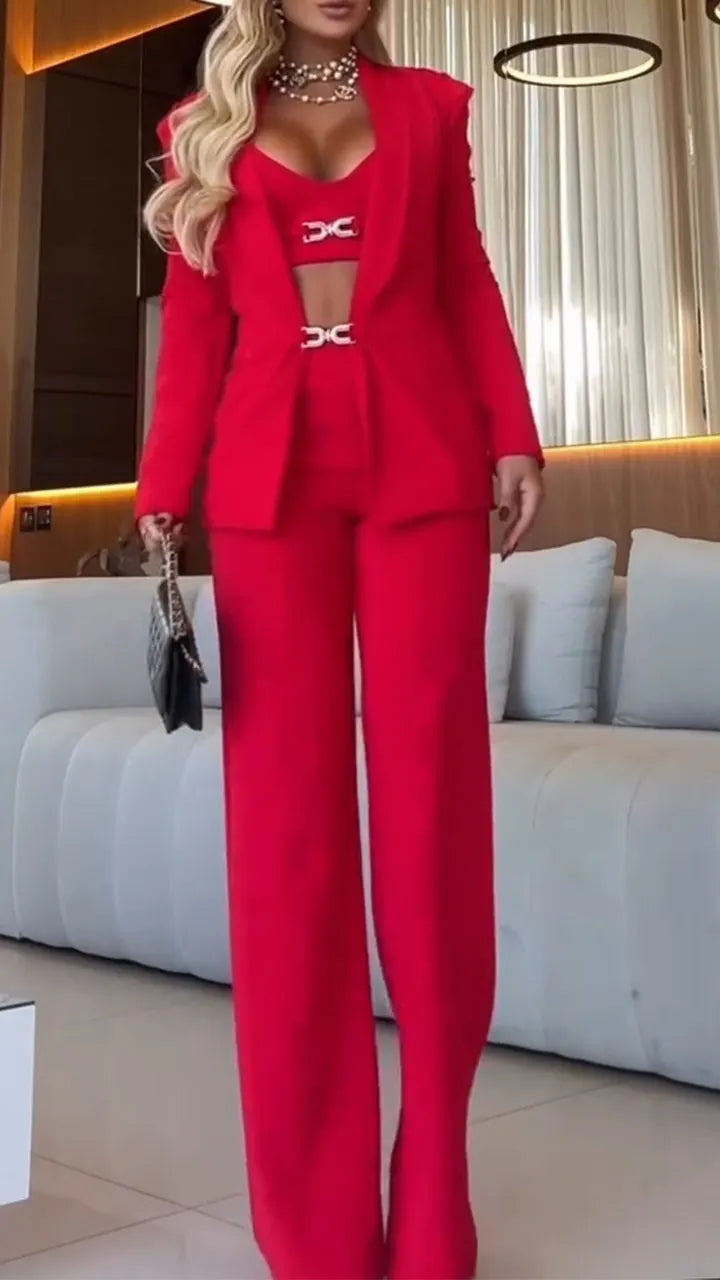 Women Temperament Casual Three Piece Set