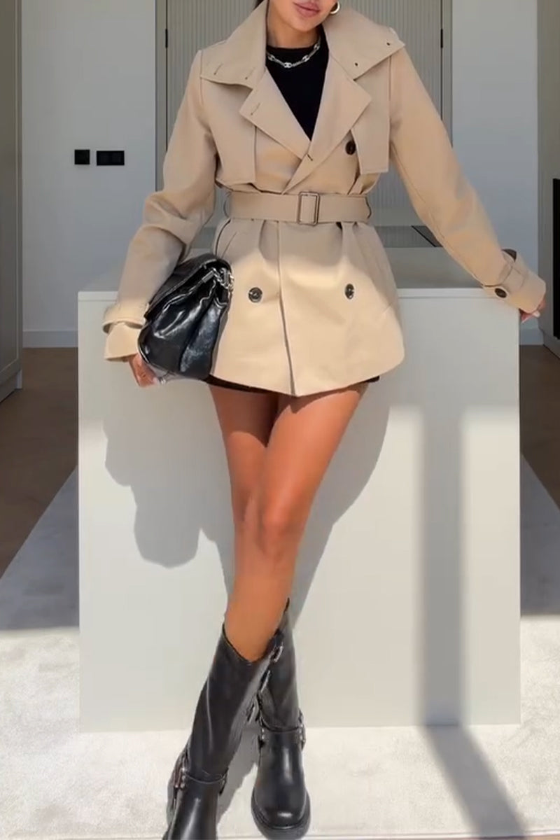 Women's Collar Temperament Casual Trench Coat