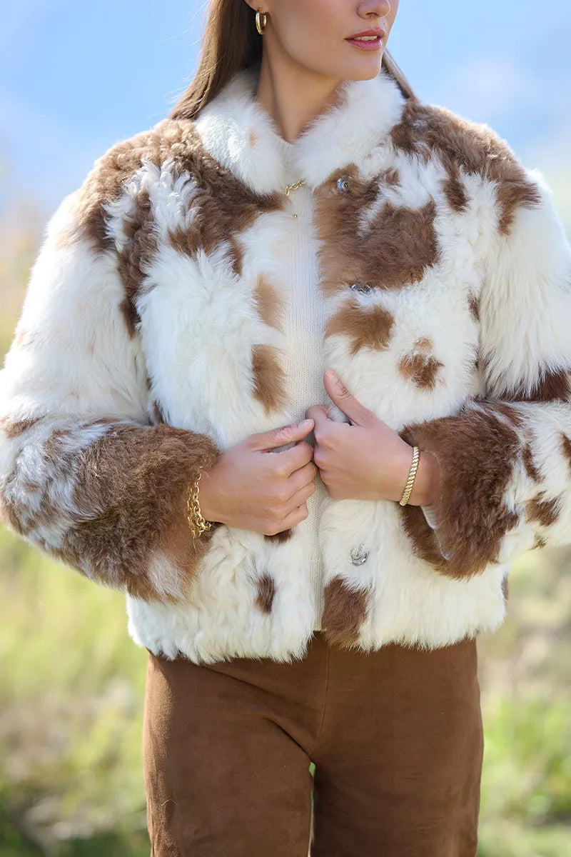 Women's Round Neck Temperament Casual Plush Coat