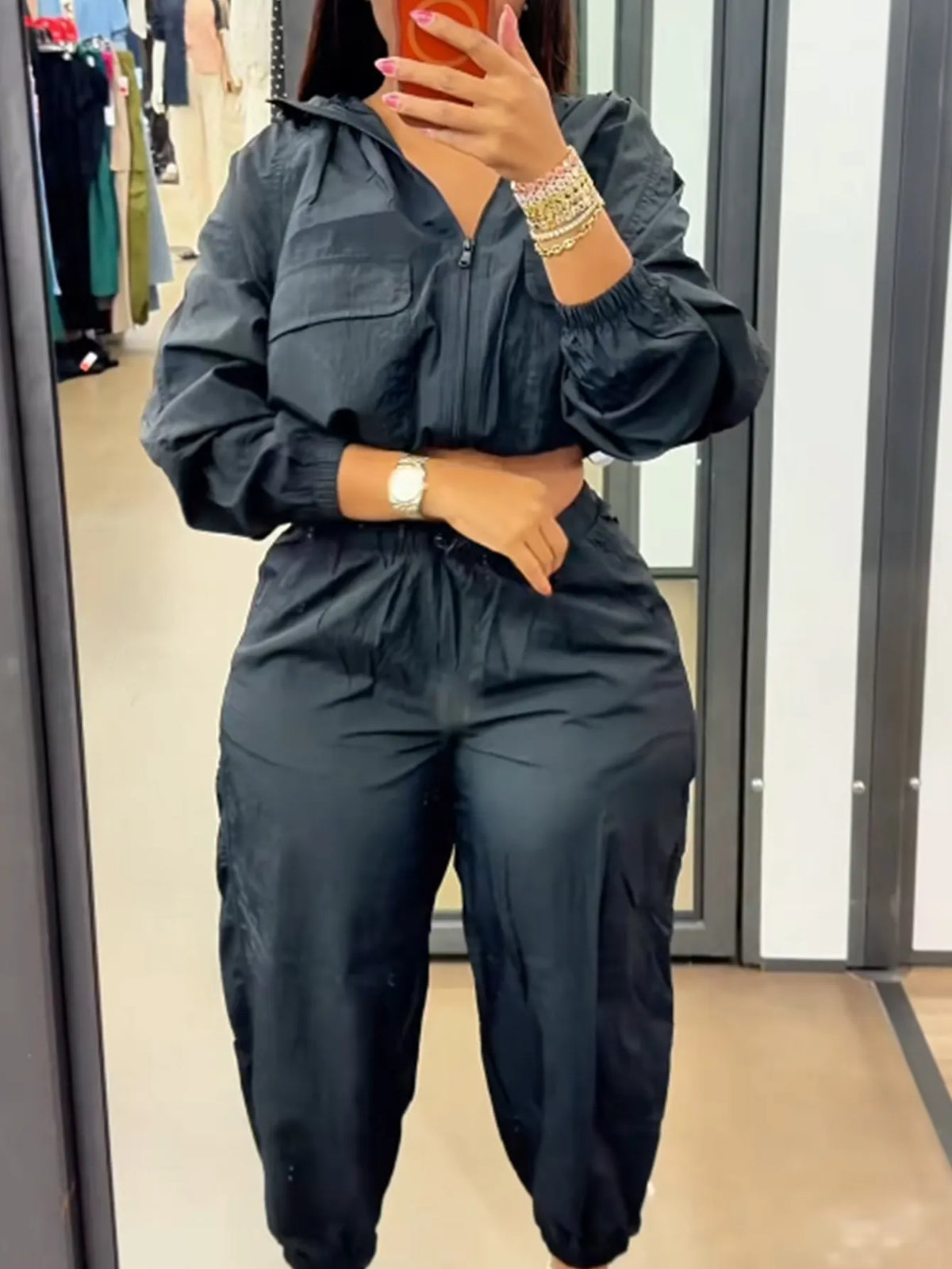 Hot Selling Women's Casual Drawstring Tops And Pants