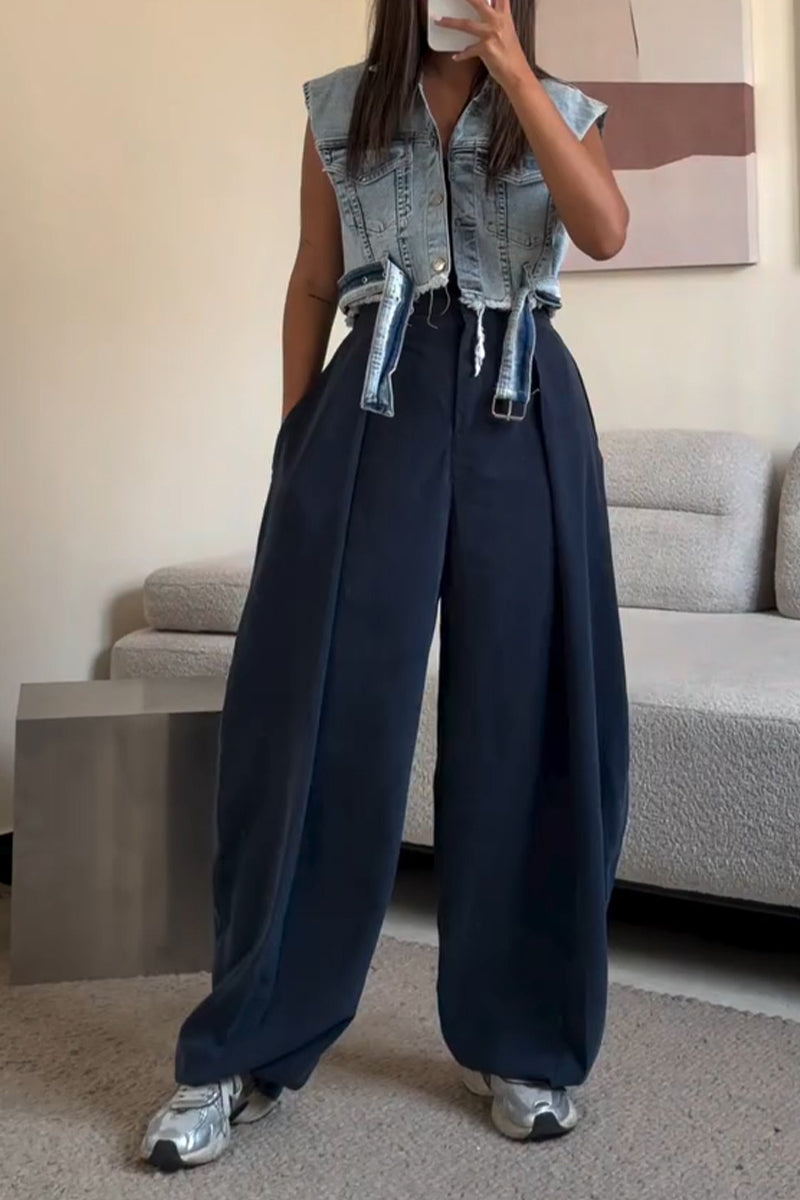 Women's Fashion Frayed Wash Denim Jacket