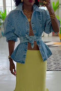 Women's Collar Casual Denim Jacket
