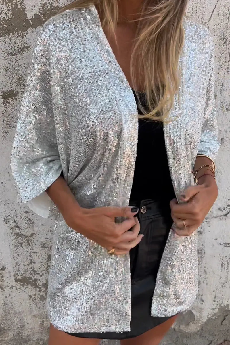 Women's Casual Sequin Cardigan